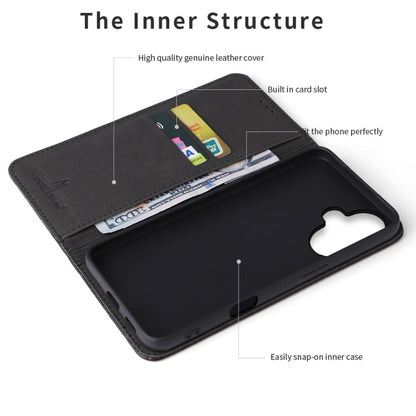 For iPhone 16 Plus Fierre Shann Crocodile Texture Magnetic Genuine Leather Phone Case(Black) by FIERRE SHANN