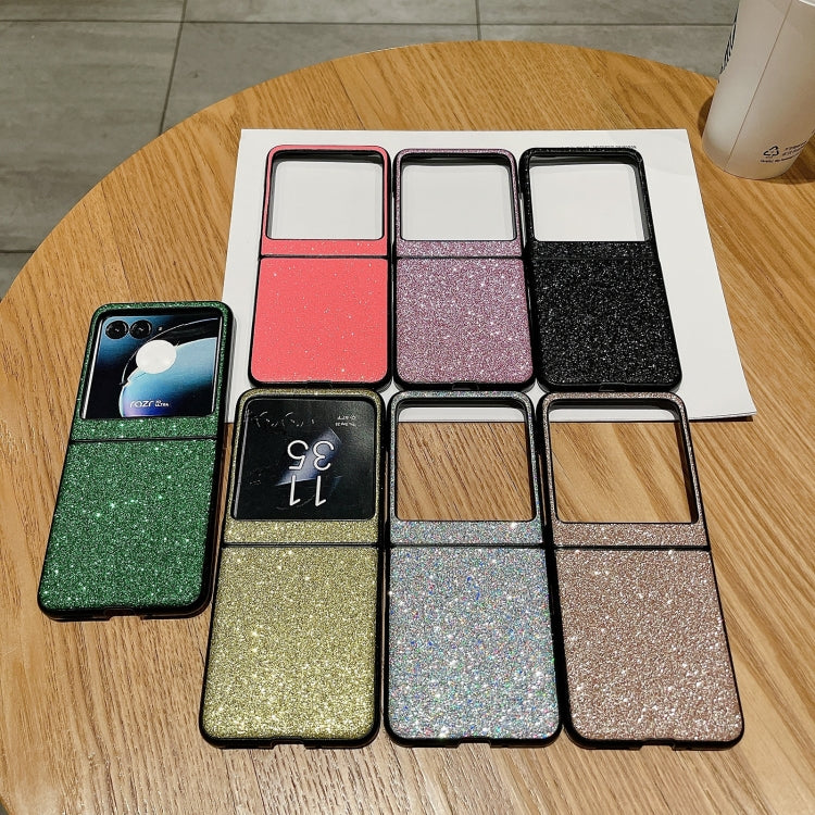 For Motorola Razr 40 Ultra Gradient Color Glitter Shockproof Protective Phone Case(Purple) by buy2fix