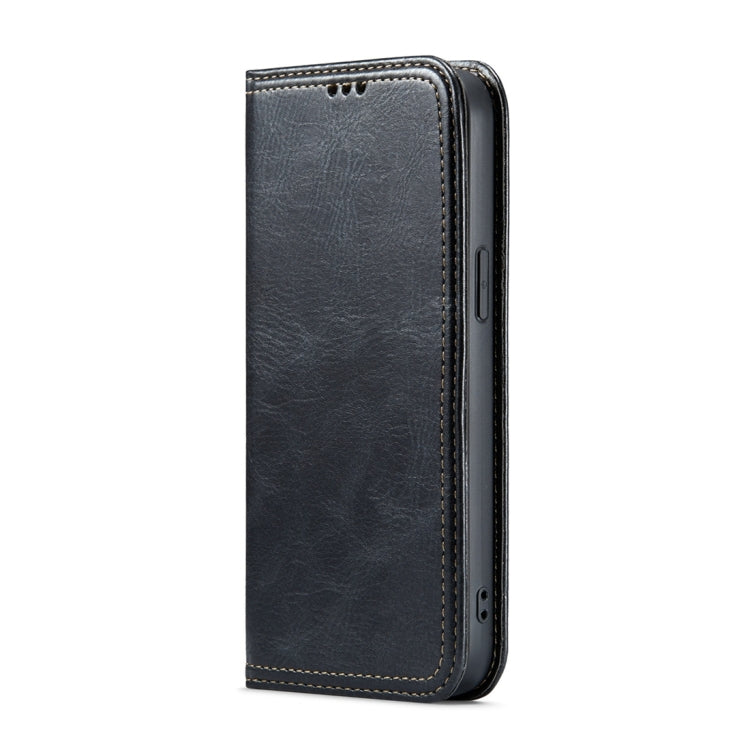 For iPhone 15 Plus Fierre Shann Vintage Bark Texture Wallet Leather Phone Case(Black) - iPhone 15 Plus Cases by FIERRE SHANN | Online Shopping UK | buy2fix
