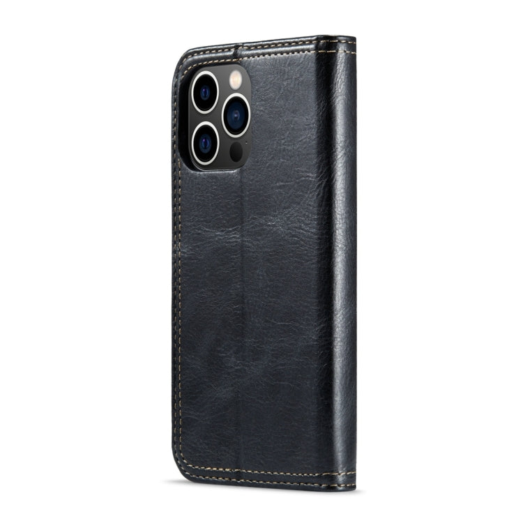 For iPhone 15 Plus Fierre Shann Vintage Bark Texture Wallet Leather Phone Case(Black) - iPhone 15 Plus Cases by FIERRE SHANN | Online Shopping UK | buy2fix