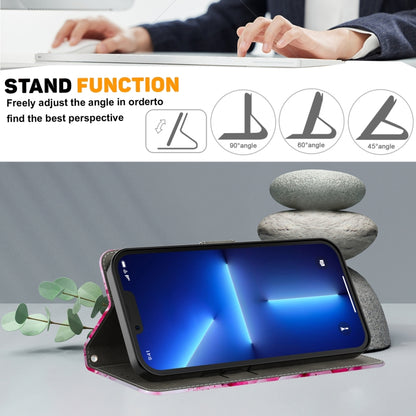 For Samsung Galaxy S23 FE 5G 3D Painted Leather Phone Case(Red Flower) by buy2fix