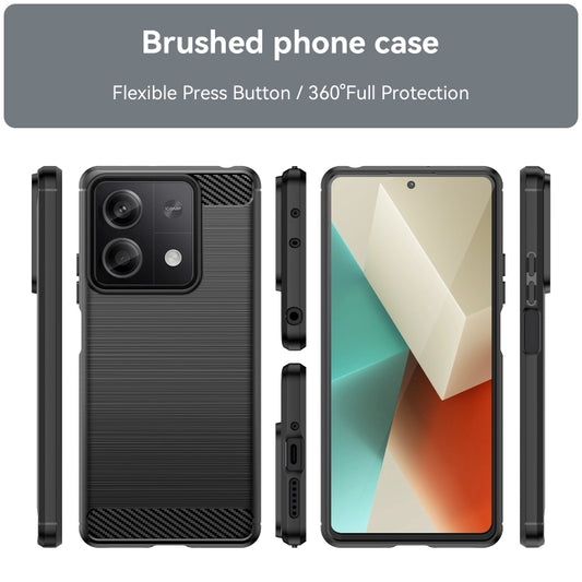 For Xiaomi Poco X6 Neo Brushed Texture Carbon Fiber TPU Phone Case(Black) by buy2fix