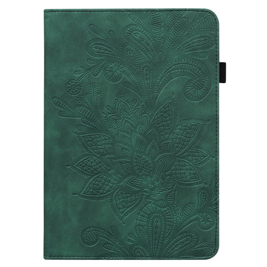 For Samsung Galaxy Tab S9 Lace Flower Embossing Pattern Leather Tablet Case(Green) by buy2fix
