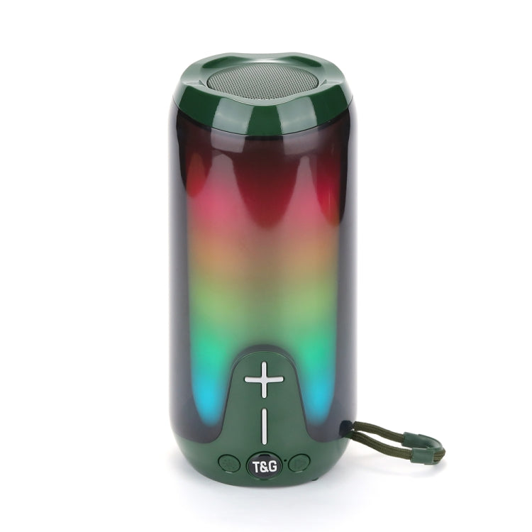 T&G TG651 Portable LED Wireless Bluetooth Speaker Outdoor TWS Subwoofer(Green) - Desktop Speaker by T&G | Online Shopping UK | buy2fix