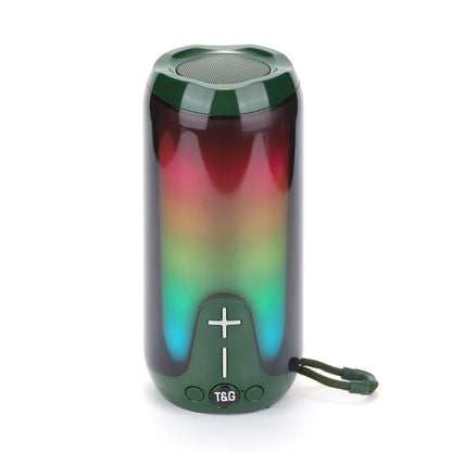 T&G TG651 Portable LED Wireless Bluetooth Speaker Outdoor TWS Subwoofer(Green) - Desktop Speaker by T&G | Online Shopping UK | buy2fix