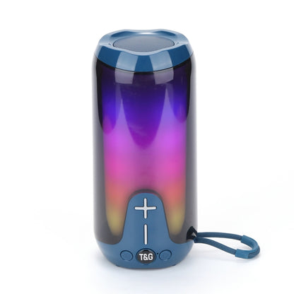T&G TG651 Portable LED Wireless Bluetooth Speaker Outdoor TWS Subwoofer(Blue) - Desktop Speaker by T&G | Online Shopping UK | buy2fix