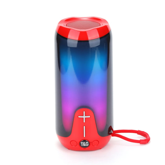 T&G TG651 Portable LED Wireless Bluetooth Speaker Outdoor TWS Subwoofer(Red) - Desktop Speaker by T&G | Online Shopping UK | buy2fix