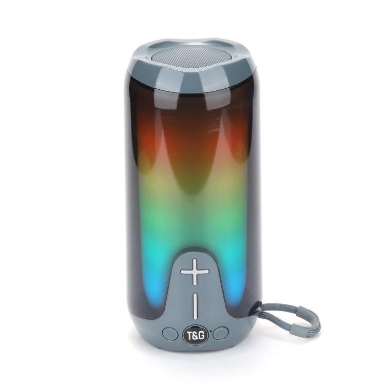 T&G TG651 Portable LED Wireless Bluetooth Speaker Outdoor TWS Subwoofer(Grey) - Desktop Speaker by T&G | Online Shopping UK | buy2fix