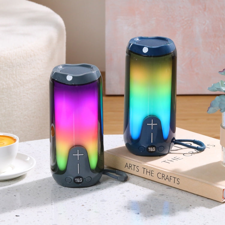 T&G TG651 Portable LED Wireless Bluetooth Speaker Outdoor TWS Subwoofer(Green) - Desktop Speaker by T&G | Online Shopping UK | buy2fix