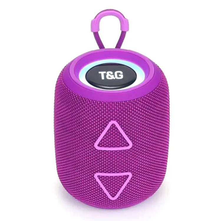 T&G TG655 Outdoor Portable TWS Wireless Bluetooth Speaker LED Light Stereo Subwoofer(Purple) - Desktop Speaker by T&G | Online Shopping UK | buy2fix