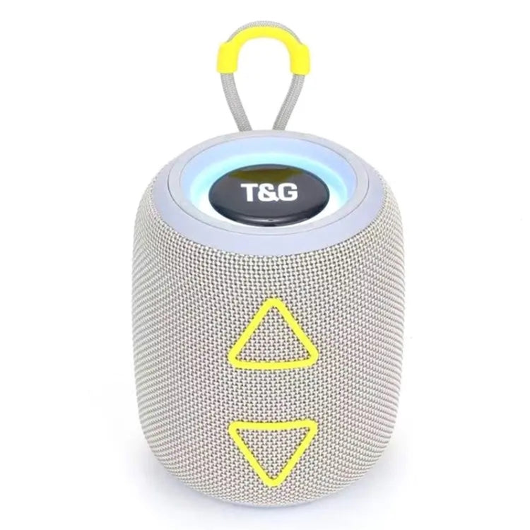 T&G TG655 Outdoor Portable TWS Wireless Bluetooth Speaker LED Light Stereo Subwoofer(Grey) - Desktop Speaker by T&G | Online Shopping UK | buy2fix
