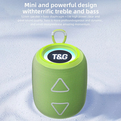 T&G TG655 Outdoor Portable TWS Wireless Bluetooth Speaker LED Light Stereo Subwoofer(Green) - Desktop Speaker by T&G | Online Shopping UK | buy2fix