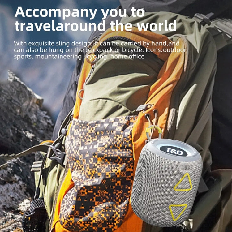 T&G TG655 Outdoor Portable TWS Wireless Bluetooth Speaker LED Light Stereo Subwoofer(Black) - Desktop Speaker by T&G | Online Shopping UK | buy2fix