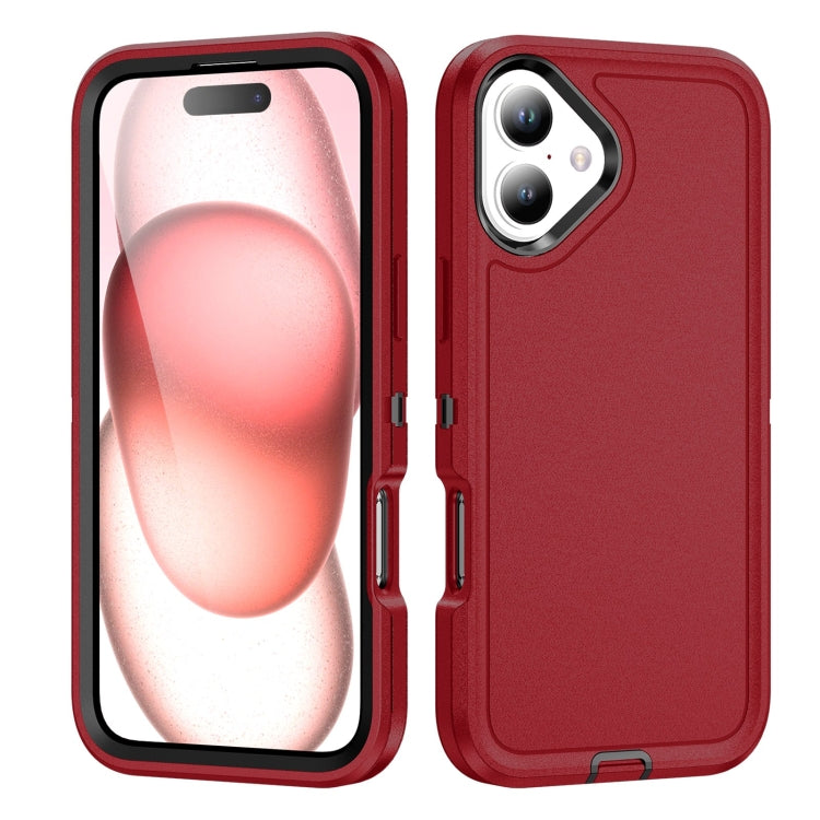 For iPhone 16 Plus Life Waterproof Rugged Phone Case(Red + Black) - iPhone 16 Plus Cases by buy2fix | Online Shopping UK | buy2fix