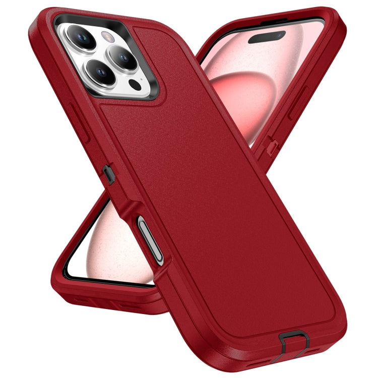 For iPhone 16 Life Waterproof Rugged Phone Case(Red + Black) - iPhone 16 Cases by buy2fix | Online Shopping UK | buy2fix