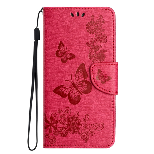 For Samsung Galaxy S24 5G Butterfly Embossed Flip Leather Phone Case(Pink) by buy2fix