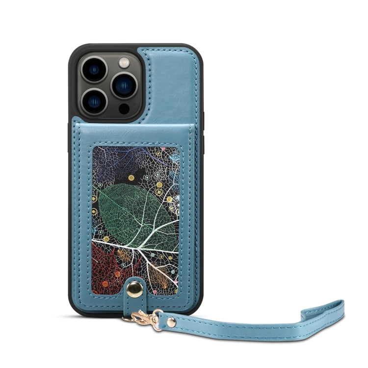 For iPhone 15 Pro ESEBLE Star Series Lanyard Holder Card Slot Phone Case(Blue) - iPhone 15 Pro Cases by ESEBLE | Online Shopping UK | buy2fix