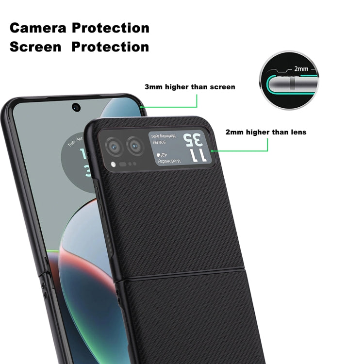 For Motorola Razr 40 ViLi TC Series Kevlar Carbon Fiber Texture Phone Case(Black) by ViLi