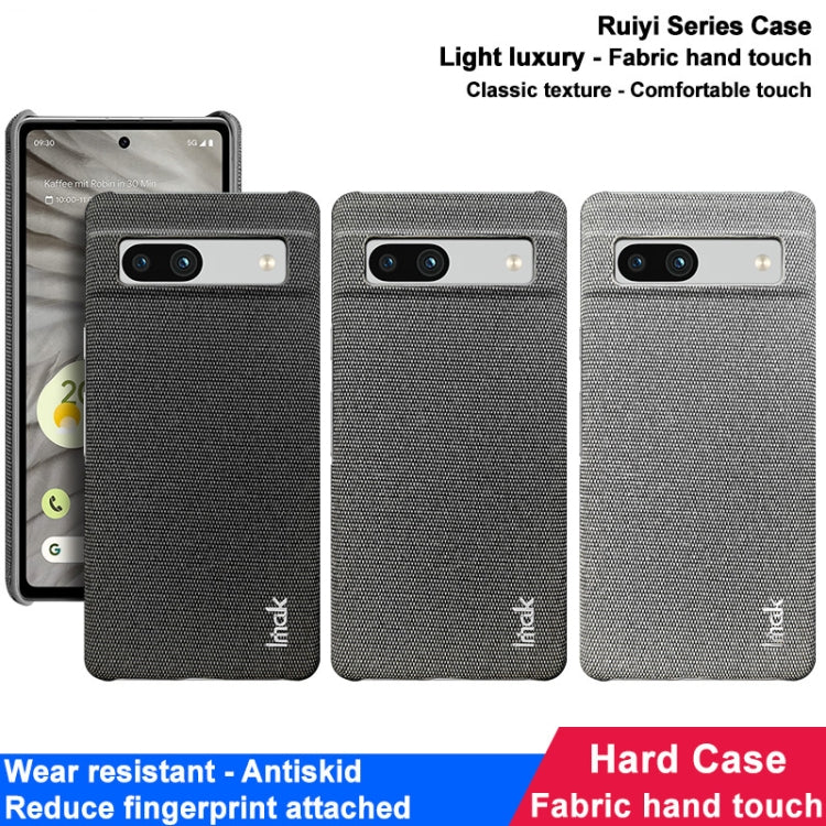 For Google Pixel 7a imak Ruiyi Series Cloth Texture PU + PC Phone Case(Dark Grey) - Google Cases by imak | Online Shopping UK | buy2fix