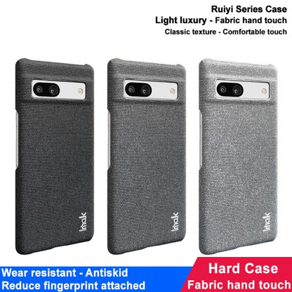 For Google Pixel 7a imak Ruiyi Series Cloth Texture PU + PC Phone Case(Dark Grey) - Google Cases by imak | Online Shopping UK | buy2fix