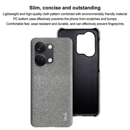 For OnePlus Ace 2V / Nord 3 5G imak Ruiyi Series Cloth Texture PU + PC Phone Case(Light Grey) - OnePlus Cases by imak | Online Shopping UK | buy2fix