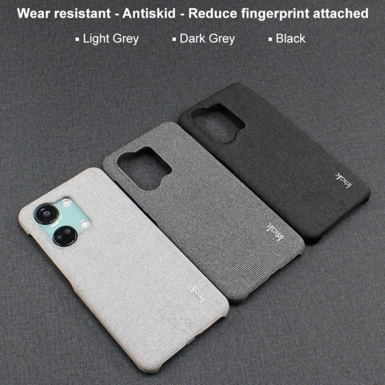 For OnePlus Ace 2V / Nord 3 5G imak Ruiyi Series Cloth Texture PU + PC Phone Case(Dark Grey) - OnePlus Cases by imak | Online Shopping UK | buy2fix