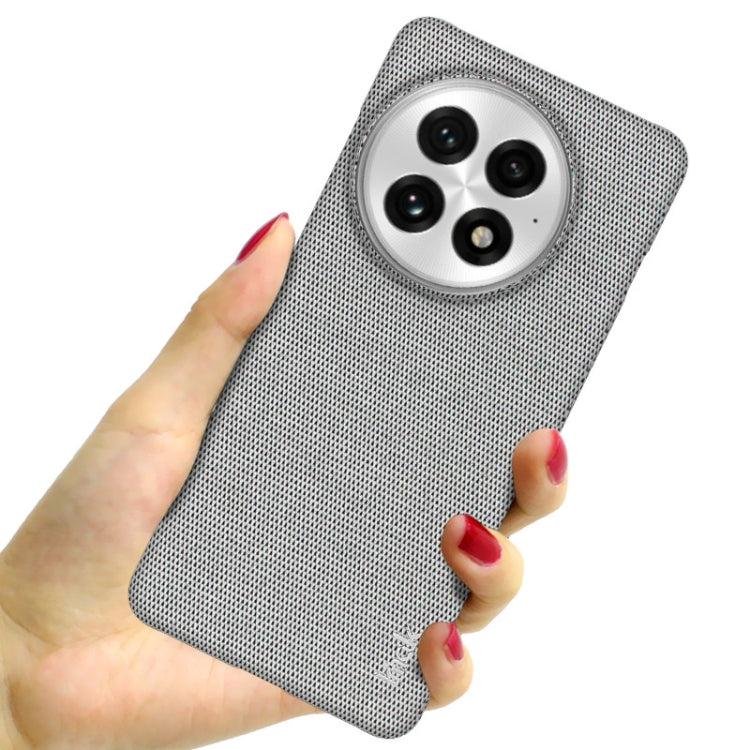 For OnePlus 13 imak Ruiyi Series Cloth Texture PU + PC Phone Case(Light Grey) by imak