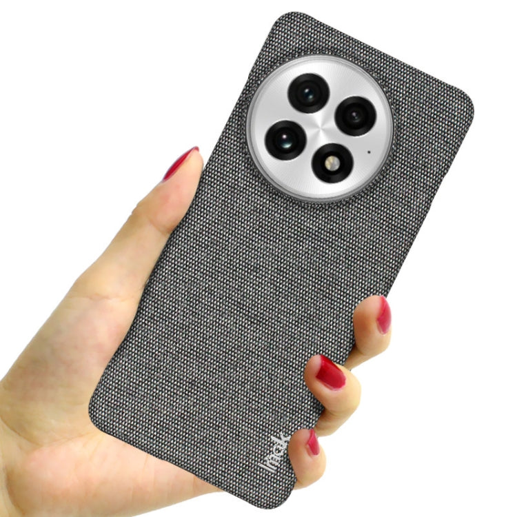 For OnePlus 13 imak Ruiyi Series Cloth Texture PU + PC Phone Case(Dark Grey) by imak