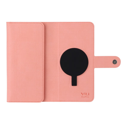 For iPhone 13 ViLi GHB Series MagSafe Magnetic Zipper Leather Phone Case(Pink) - iPhone 13 Cases by ViLi | Online Shopping UK | buy2fix