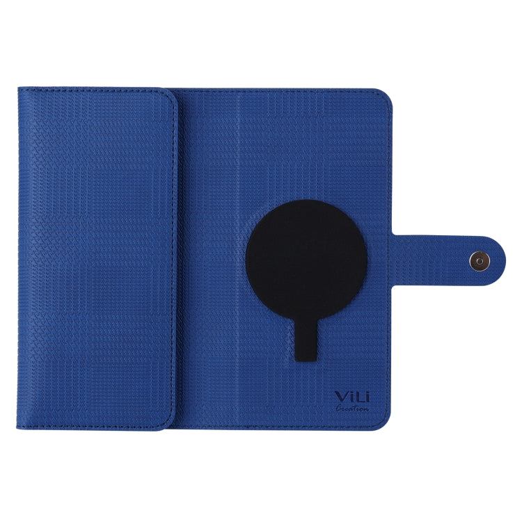 For iPhone 15 Pro ViLi GHB Series MagSafe Magnetic Zipper Leather Phone Case(Blue) - iPhone 15 Pro Cases by ViLi | Online Shopping UK | buy2fix