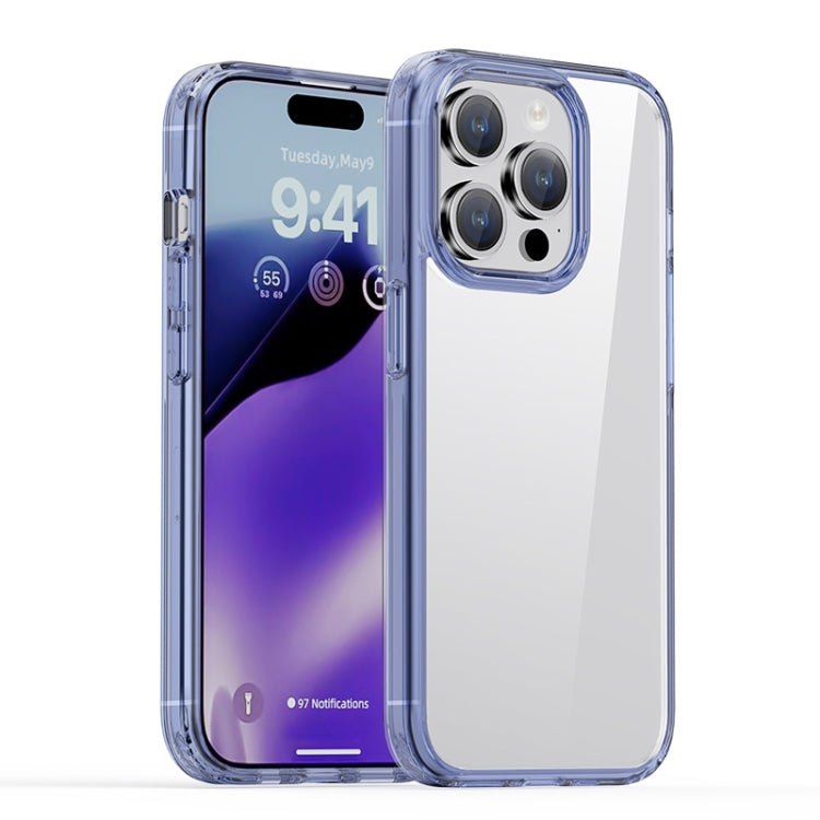 For iPhone 15 Pro Max iPAKY Hanguang Series Transparent TPU+PC Phone Case(Transparent Blue) - iPhone 15 Pro Max Cases by iPAKY | Online Shopping UK | buy2fix