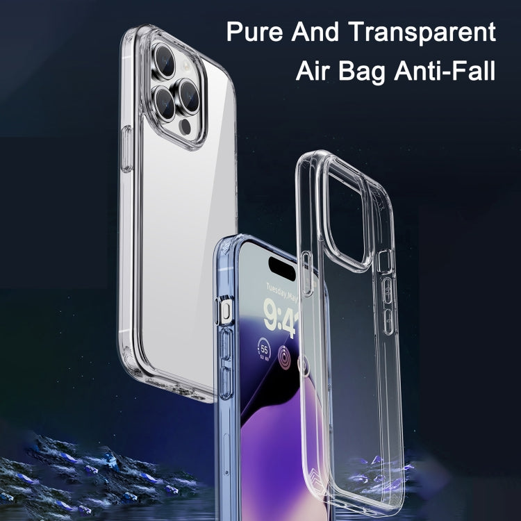 For iPhone 15 Pro iPAKY Hanguang Series Transparent TPU+PC Phone Case(Transparent Black) - iPhone 15 Pro Cases by iPAKY | Online Shopping UK | buy2fix