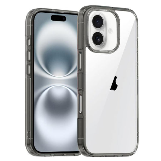 For iPhone 16 Plus iPAKY Aurora Series Shockproof PC + TPU Protective Phone Case(Transparent Black) - iPhone 16 Plus Cases by iPAKY | Online Shopping UK | buy2fix