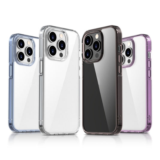 For iPhone 15 Pro Max iPAKY Aurora Series Shockproof PC + TPU Protective Phone Case(Transparent Purple) by iPAKY