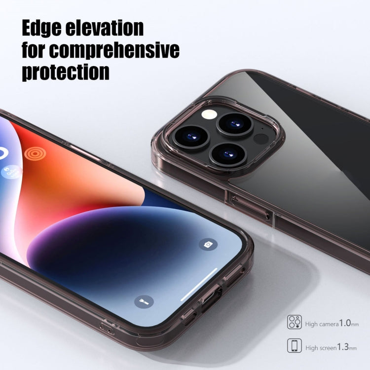 For iPhone 16 iPAKY Aurora Series Shockproof PC + TPU Protective Phone Case(Transparent Purple) - iPhone 16 Cases by iPAKY | Online Shopping UK | buy2fix