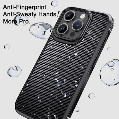 For iPhone 15 Pro iPAKY MG Series Carbon Fiber PC + TPU Protective Phone Case(Blue) - iPhone 15 Pro Cases by iPAKY | Online Shopping UK | buy2fix