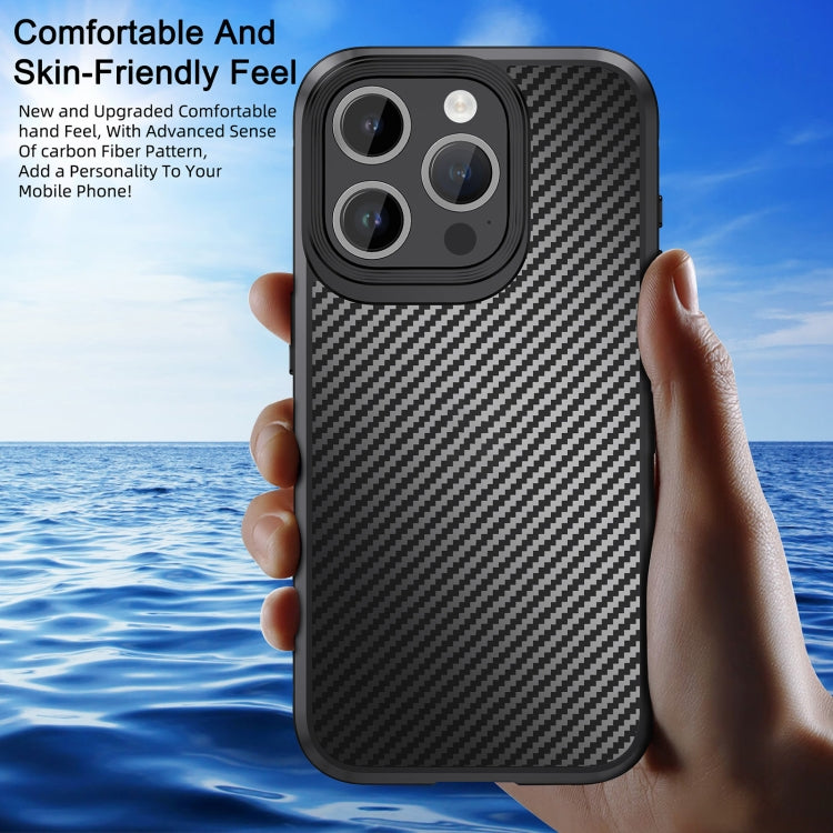 For iPhone 15 Plus iPAKY MG Series Carbon Fiber PC + TPU Protective Phone Case(Black) - iPhone 15 Plus Cases by iPAKY | Online Shopping UK | buy2fix