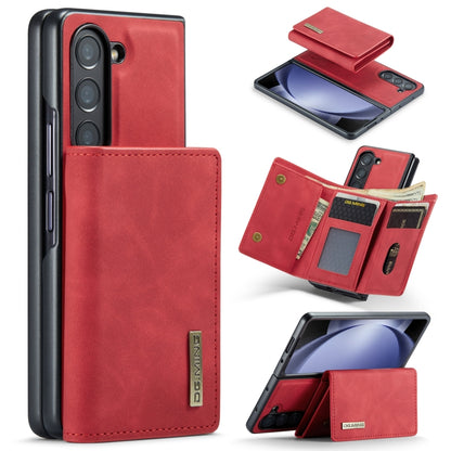 For Samsung Galaxy Z Fold5 DG.MING M1 Series 3-Fold Multi Card Wallet + Magnetic Phone Case(Red) by DG.MING