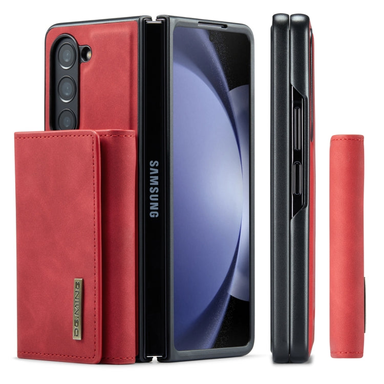 For Samsung Galaxy Z Fold5 DG.MING M1 Series 3-Fold Multi Card Wallet + Magnetic Phone Case(Red) by DG.MING