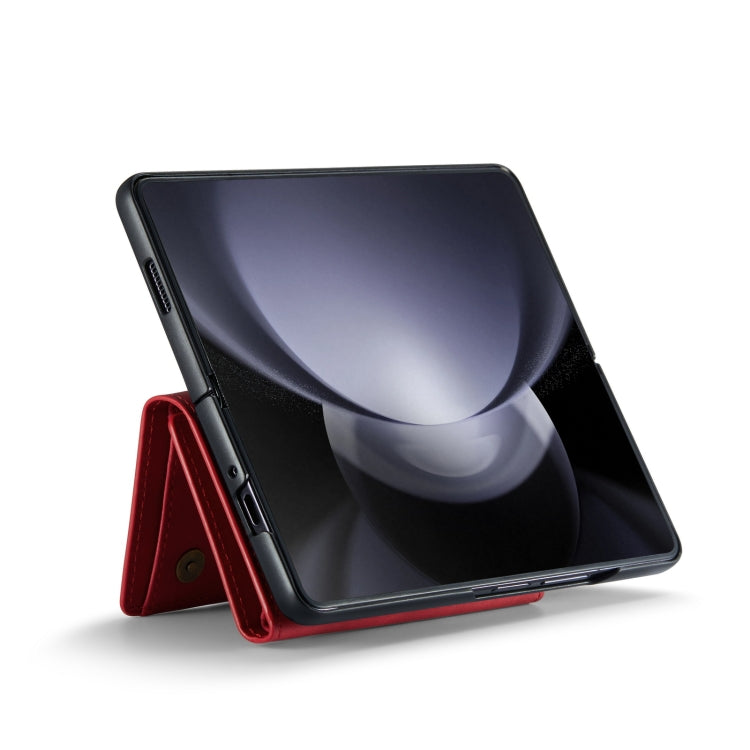 For Samsung Galaxy Z Fold5 DG.MING M1 Series 3-Fold Multi Card Wallet + Magnetic Phone Case(Red) by DG.MING