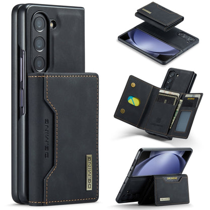For Samsung Galaxy Z Fold5 DG.MING M2 Series 3-Fold Multi Card Bag + Magnetic Phone Case(Black) by DG.MING
