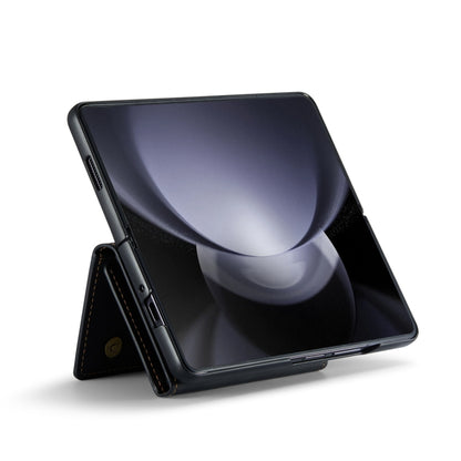 For Samsung Galaxy Z Fold5 DG.MING M2 Series 3-Fold Multi Card Bag + Magnetic Phone Case(Black) by DG.MING