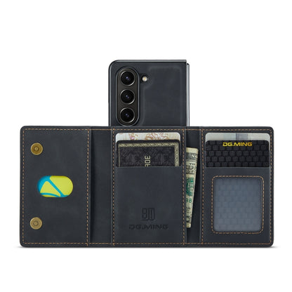 For Samsung Galaxy Z Fold5 DG.MING M2 Series 3-Fold Multi Card Bag + Magnetic Phone Case(Black) by DG.MING