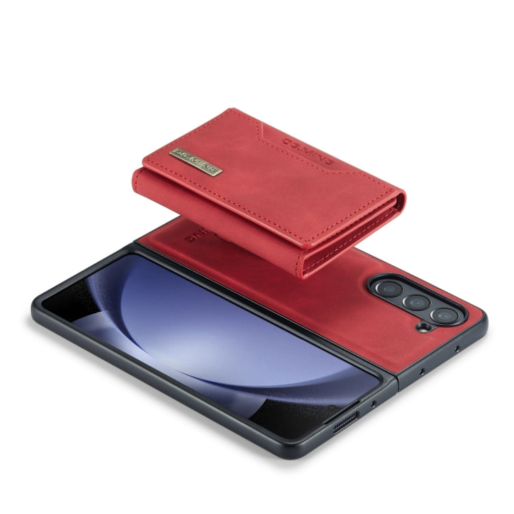 For Samsung Galaxy Z Fold5 DG.MING M2 Series 3-Fold Multi Card Bag + Magnetic Phone Case(Red) by DG.MING
