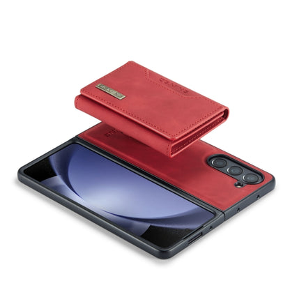 For Samsung Galaxy Z Fold5 DG.MING M2 Series 3-Fold Multi Card Bag + Magnetic Phone Case(Red) by DG.MING