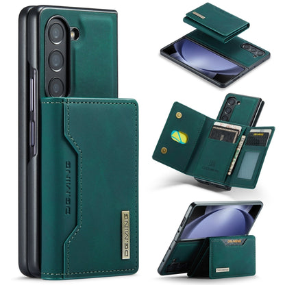 For Samsung Galaxy Z Fold5 DG.MING M2 Series 3-Fold Multi Card Bag + Magnetic Phone Case(Green) by DG.MING
