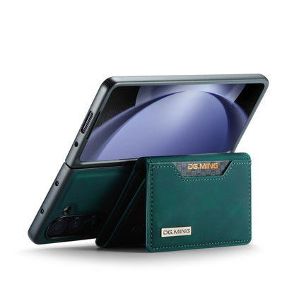 For Samsung Galaxy Z Fold5 DG.MING M2 Series 3-Fold Multi Card Bag + Magnetic Phone Case(Green) by DG.MING