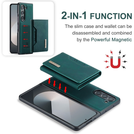 For Samsung Galaxy Z Fold6 DG.MING M2 Series 3-Fold Multi Card Bag + Magnetic Phone Case(Green) by DG.MING