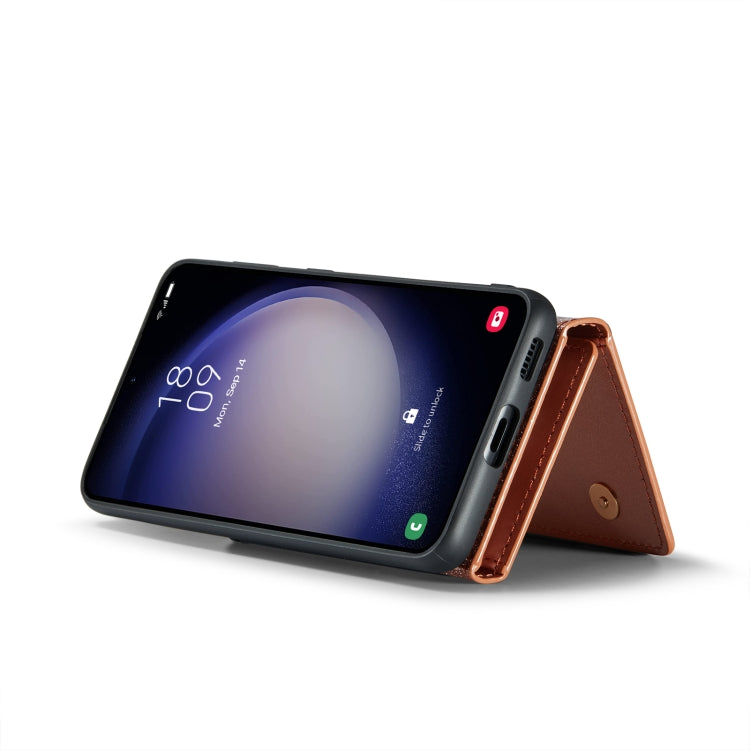 For Samsung Galaxy S23 FE 5G DG.MING M3 Series Glitter Powder Card Bag Leather Case(Rose Gold) by DG.MING