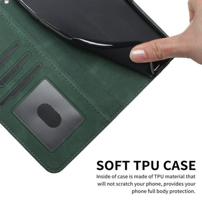 For iPhone 17 Pro Max Cubic Skin Feel Flip Leather Phone Case(Green) - iPhone 17 Pro Max Cases by buy2fix | Online Shopping UK | buy2fix